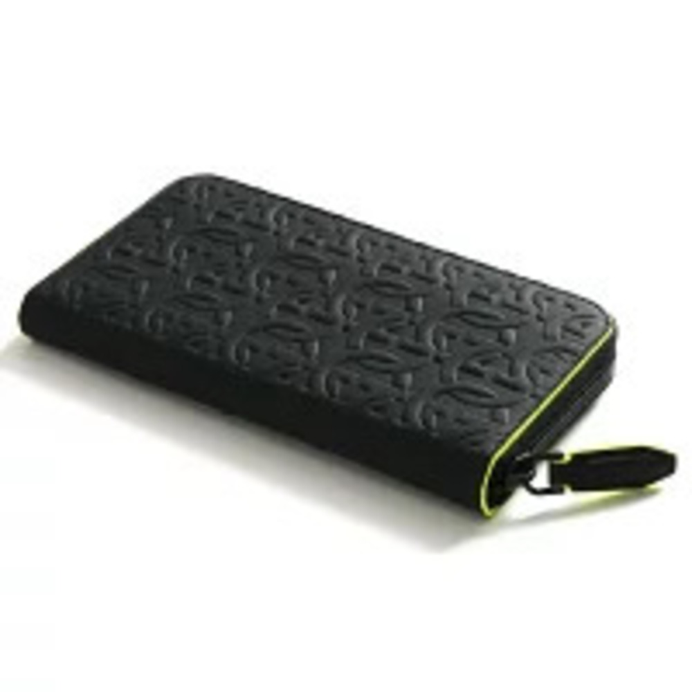 Salvatore Ferragamo Long Wallet Gancini Monogram Black Canary Yellow Nero - Picture 5 of 5